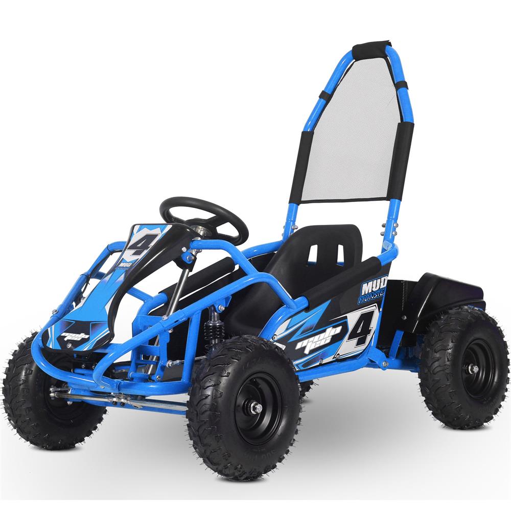 Mototec Mud Monster Kids Electric 48v 1000w Go Kart Full Suspension Green
