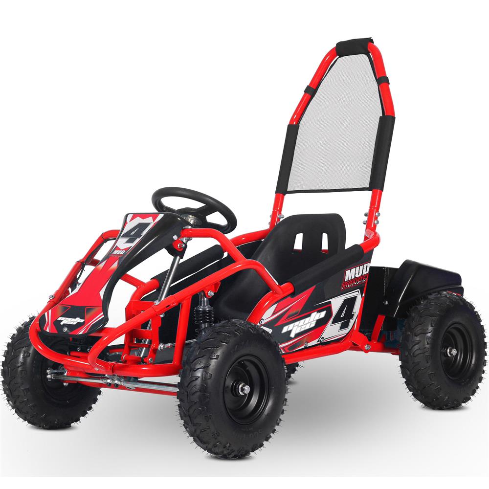 Mototec Mud Monster Kids Electric 48v 1000w Go Kart Full Suspension Blue
