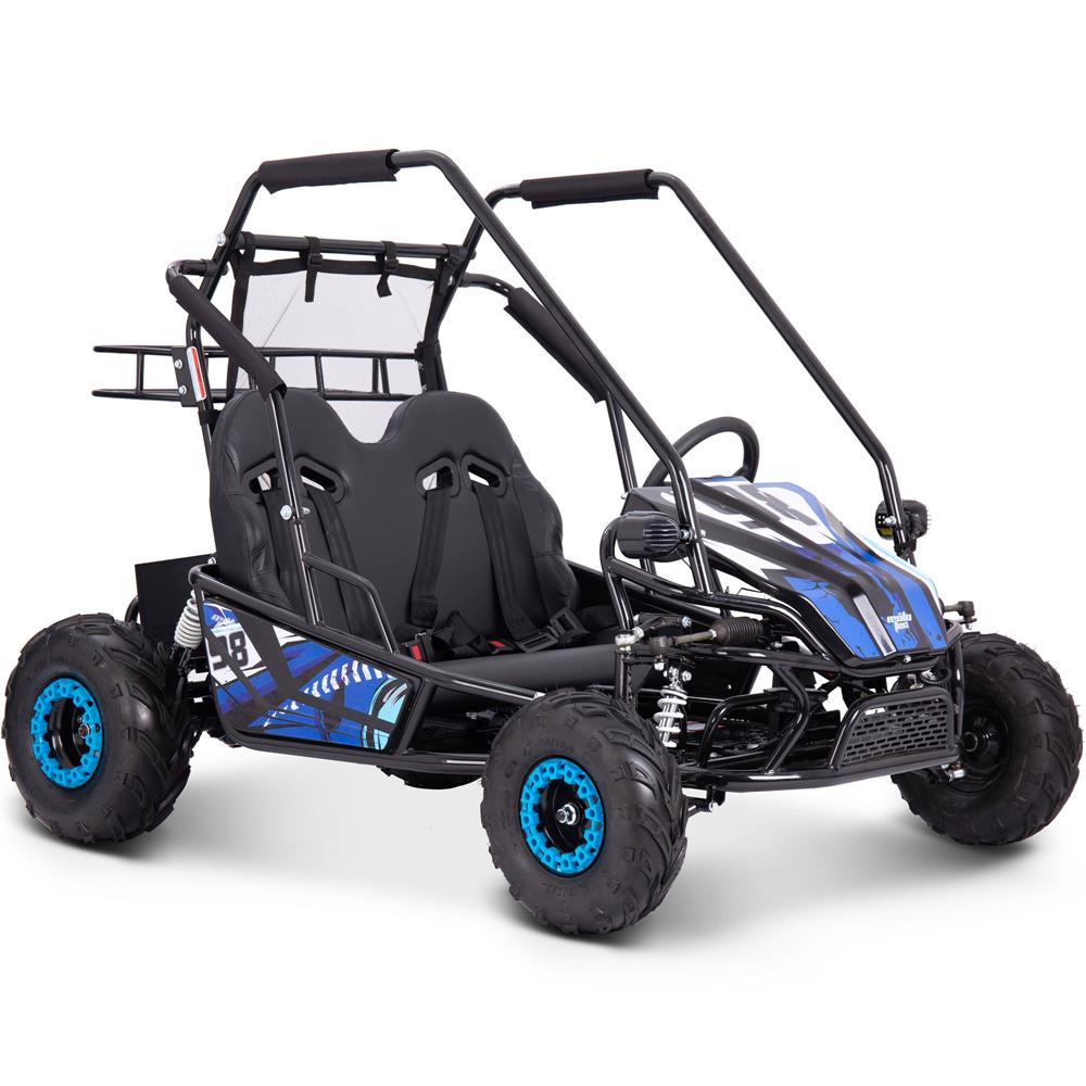 72v Electric Go Kart for Kids β Mototec Mud Monster XL Blue
