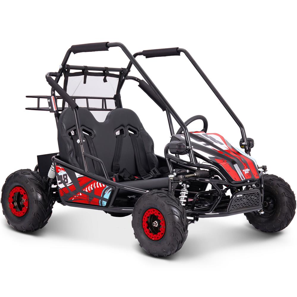 72v Electric Go Kart for Kids β Mototec Mud Monster XL Red