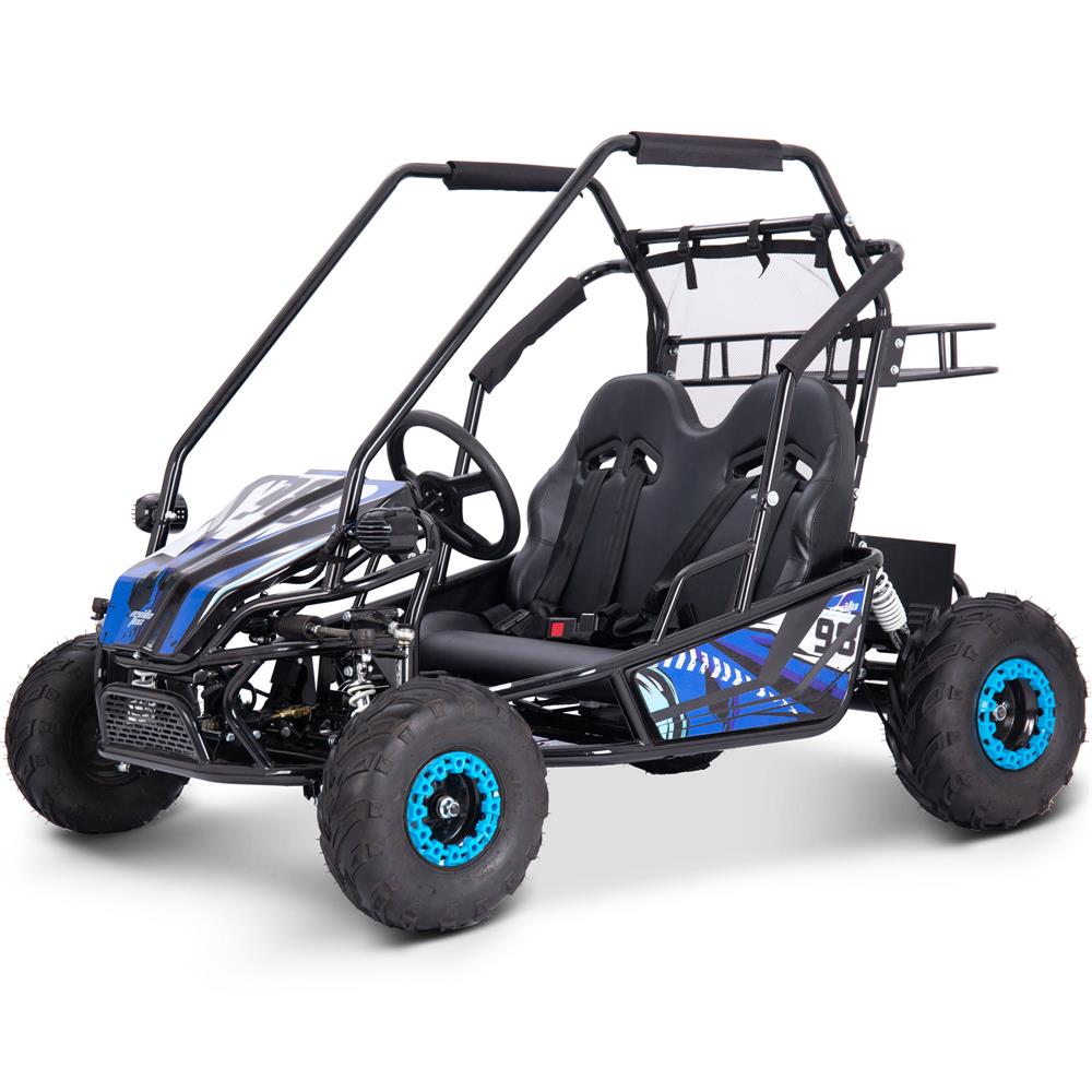 72v Electric Go Kart for Kids β Mototec Mud Monster XL Blue