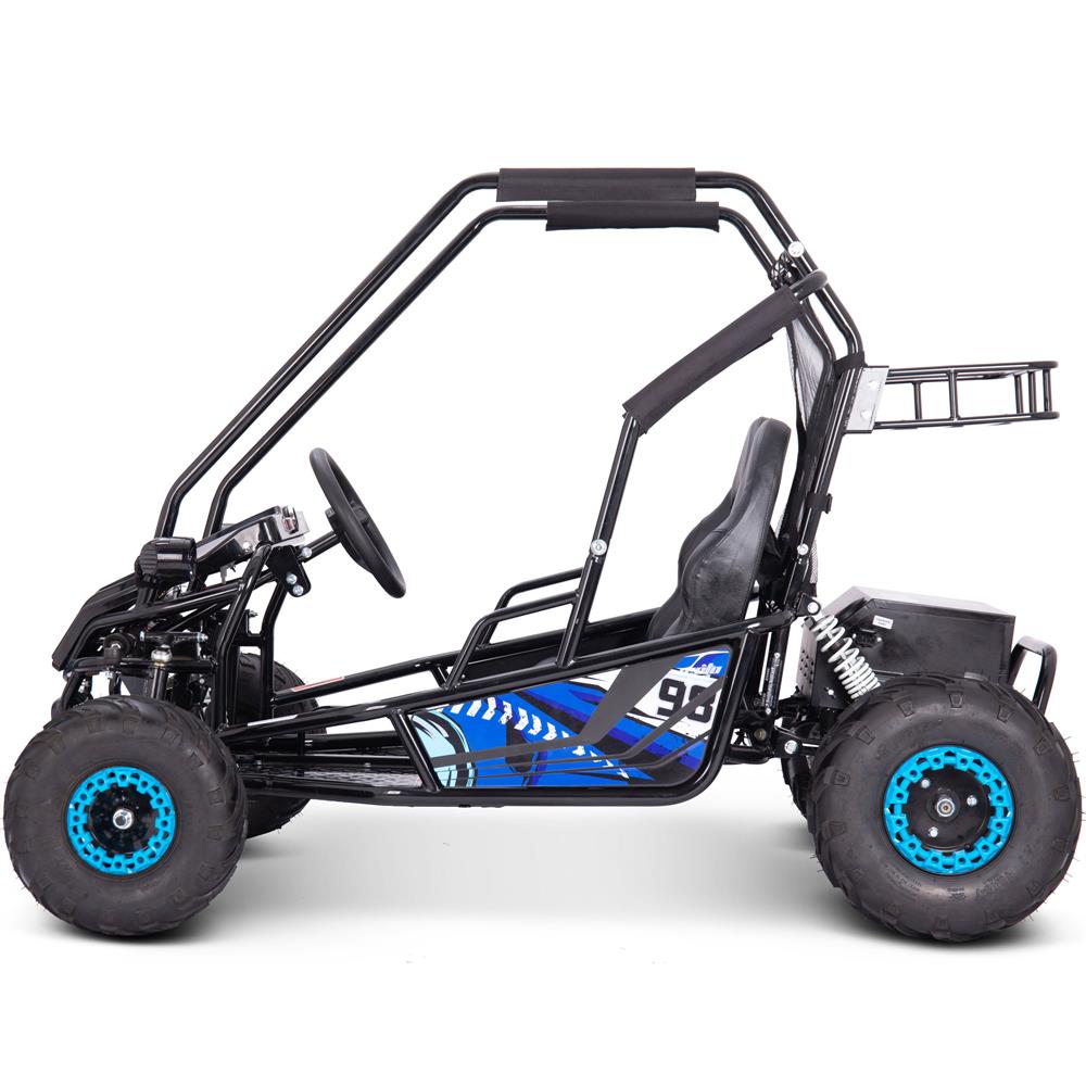 72v Electric Go Kart for Kids β Mototec Mud Monster XL Blue