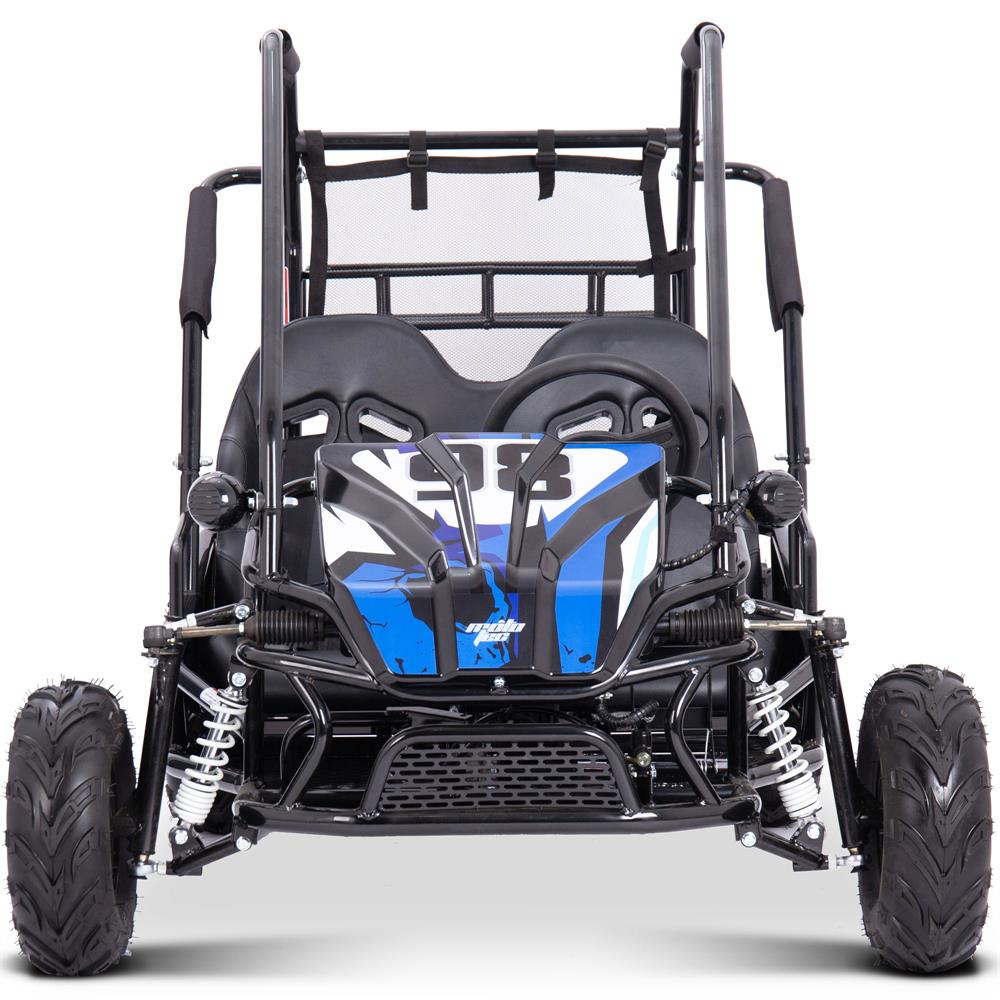 72v Electric Go Kart for Kids β Mototec Mud Monster XL Blue