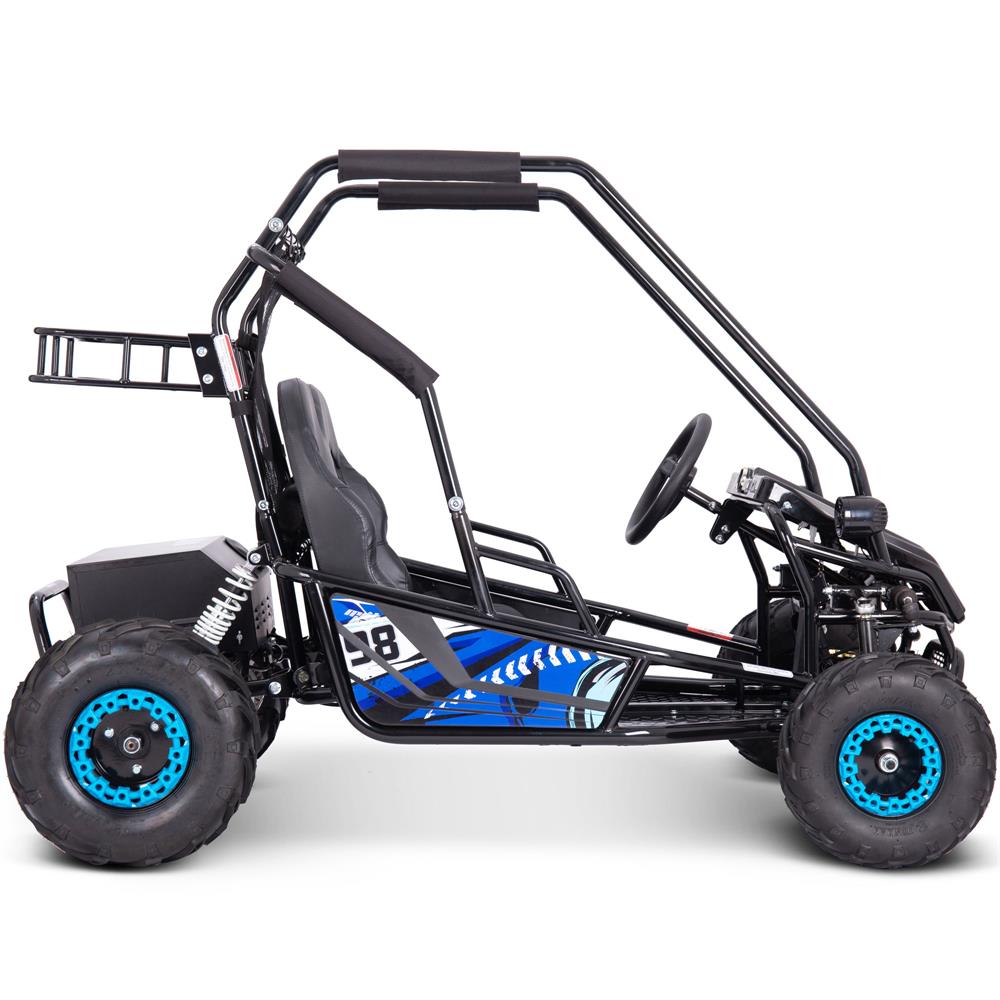 72v Electric Go Kart for Kids β Mototec Mud Monster XL Blue