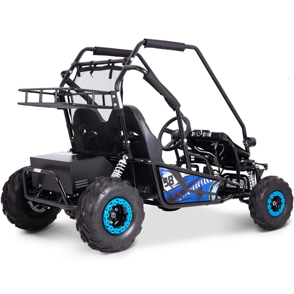 72v Electric Go Kart for Kids β Mototec Mud Monster XL Blue