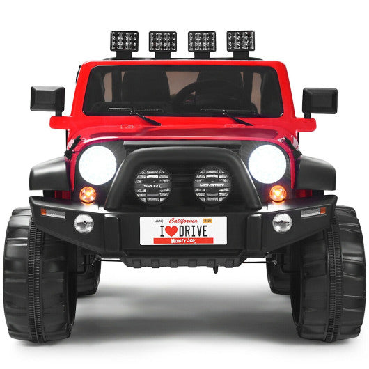 12V 2-Seater Ride on Car Truck with Remote Control and Storage Room-Pink