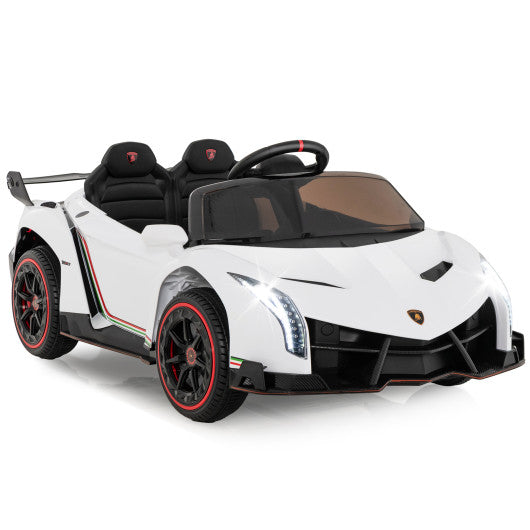12V Licensed Lamborghini 4WD Kids Ride-on Sports Car with 2.4G Remote-Pink