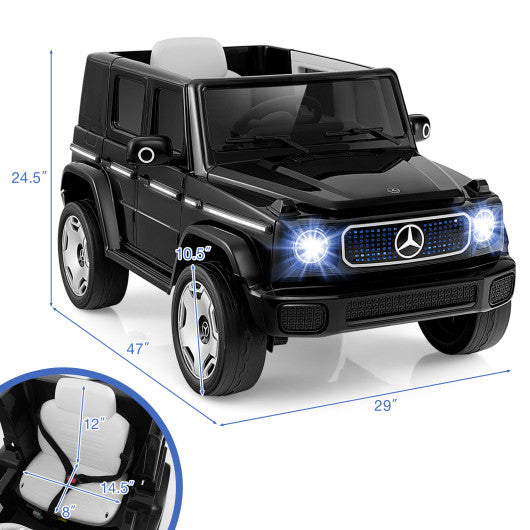 12V Licensed Mercedes-Benz EQG Kids Electric Ride-On Car Black