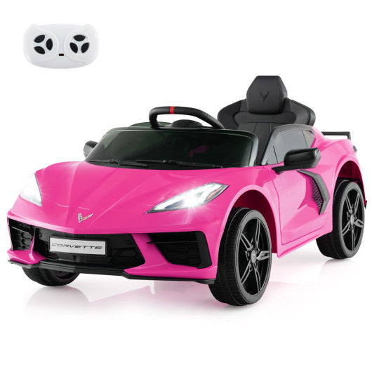 12V Electric Kids Ride On Car Licensed Chevrolet Corvette C8 with Remote Control Ages 3+ Years Old-Orange