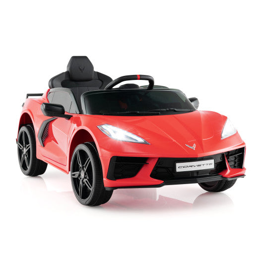 12V Electric Kids Ride On Car Licensed Chevrolet Corvette C8 with Remote Control Ages 3+ Years Old-Orange