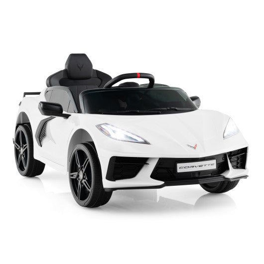12V Electric Kids Ride On Car Licensed Chevrolet Corvette C8 with Remote Control Ages 3+ Years Old-Orange