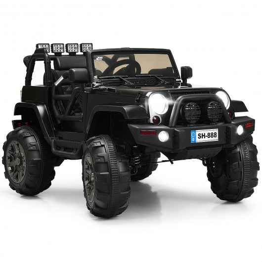 12V Kids Remote Control Riding Truck Car with LED Lights-Pink