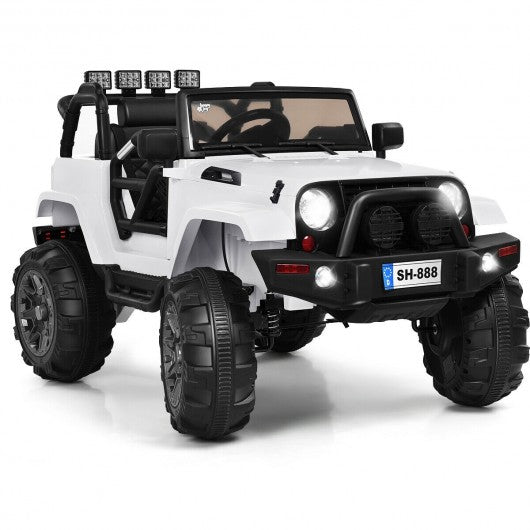 12V Kids Remote Control Riding Truck Car with LED Lights-Pink