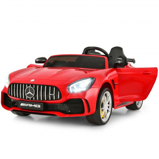 12V Kids Ride On Car Mercedes Benz AMG GTR with Remote and LED Lights-Green