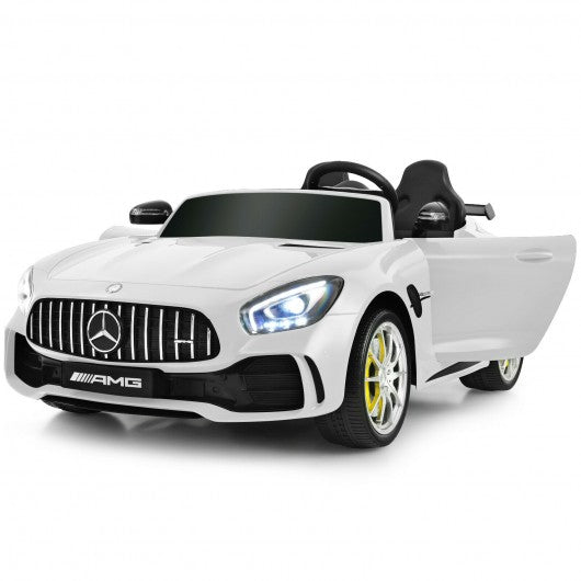 12V Kids Ride On Car Mercedes Benz AMG GTR with Remote and LED Lights-Green