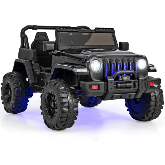 12V Kids Ride-on Jeep Car with 2.4 G Remote Control-White
