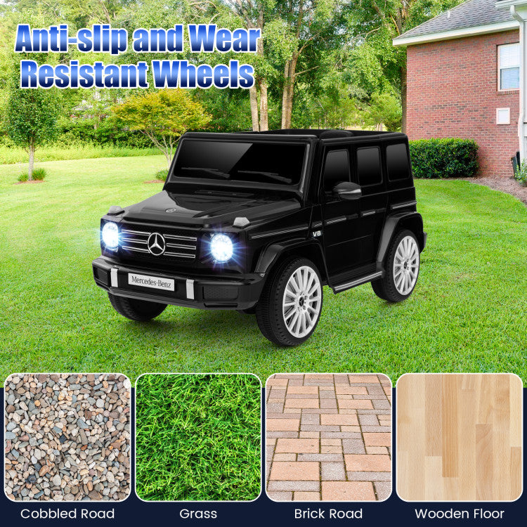 12V Battery Powered Mercedes-Benz G500 Kids Ride-on Car-Black