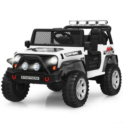 12V Kids Remote Control Electric  Ride On Truck Car with Lights and Music -Black