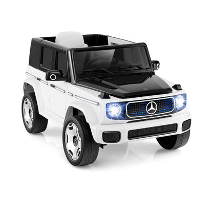 12V Licensed Mercedes-Benz EQG Kids Electric Ride-On Car Black and White