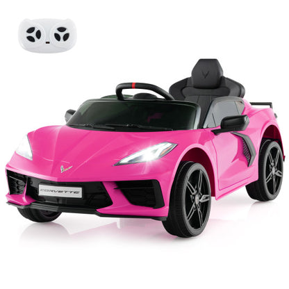 12V Electric Kids Ride On Car Licensed Chevrolet Corvette C8 with Remote Control Ages 3+ Years Old-Orange