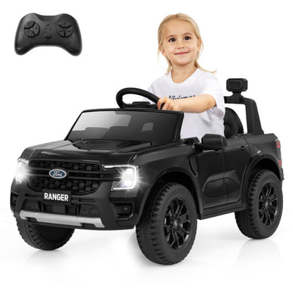 12V Electric Kids Ride on Car Licensed Ford Ranger with Remote Control and Music-White