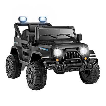 12V Kids Ride on Truck Car with Remote Control Threaded Wheels and 3 Speeds-Navy