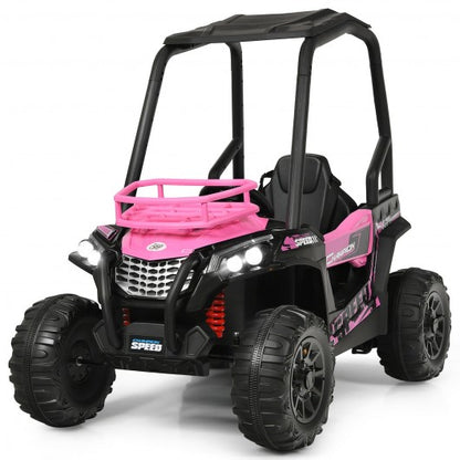 12V Kids RC Electric Ride On Off-Road UTV Truck with MP3 and Light-Green