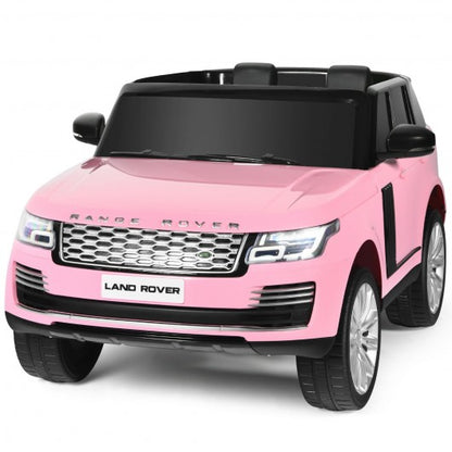 24V 2-Seater Licensed Land Rover Kids Ride On Car with 4WD Remote Control-Pink