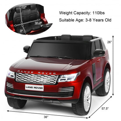 24V 2-Seater Licensed Land Rover Kids Ride On Car with 4WD Remote Control-Red