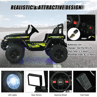 12V Kids Ride-on Jeep Car 