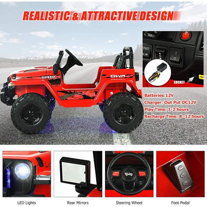 12V Kids Ride-on Jeep Car 